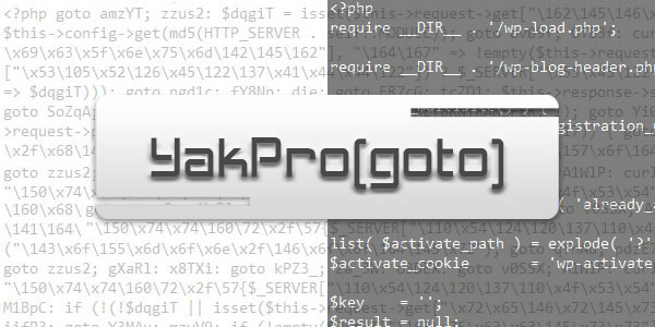 Deobfuscation YakPro (goto)